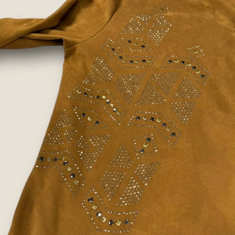 Vocal Women's Faux Suede Open Front Cardigan Jacket - Picture 6 of 9
